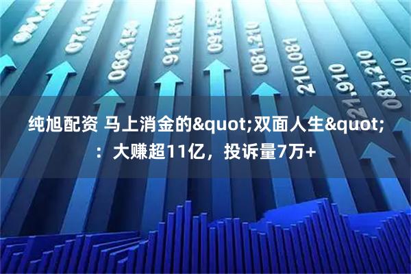纯旭配资 马上消金的"双面人生"：大赚超11亿，投诉量7万+