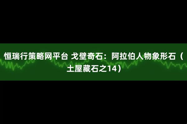 恒瑞行策略网平台 戈壁奇石：阿拉伯人物象形石（土屋藏石之14）